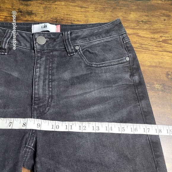 Cabi Jeans Size 6 High Straight Smolder Black Wash Stretch Denim 3560 - Picture 7 of 11